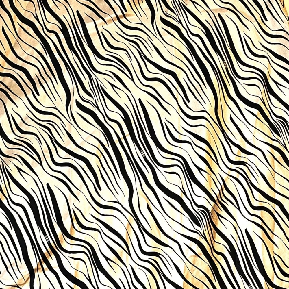John Paul Richard Zebra Print‎ Midi Skirt Black Tan Gold Elastic Waist Mens M - Picture 2 of 5